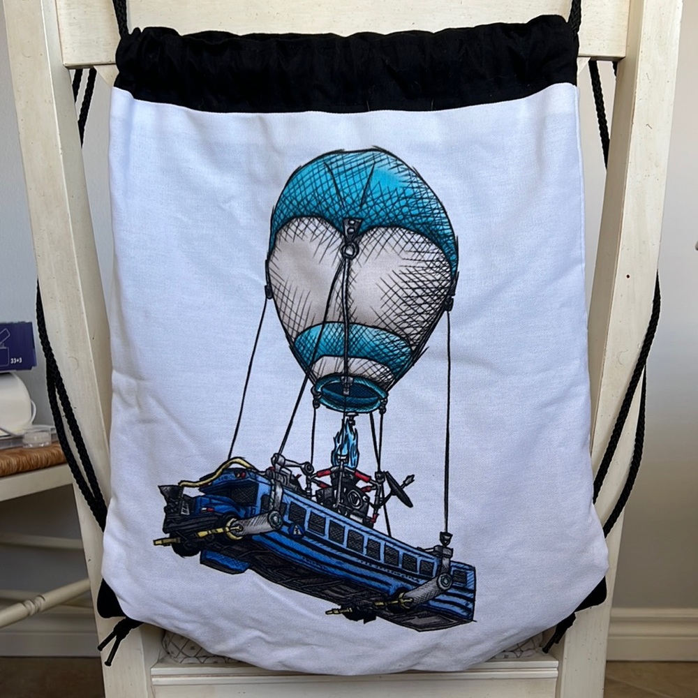 Fortnite OG Battle Bus Drawstring Backpack - Picture 2 of 4